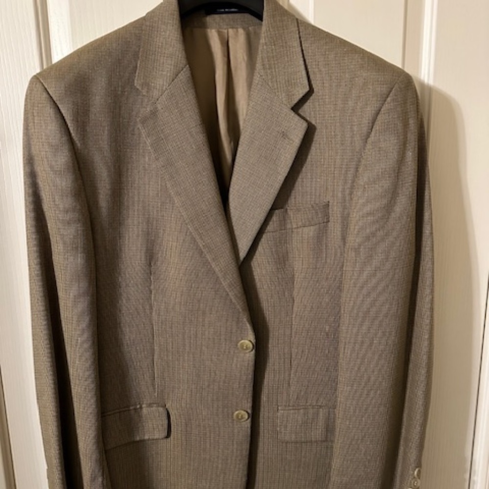 men's brown plaid blazer